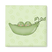 Customizable Two Peas in a Pod magnet