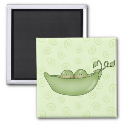 Customizable Two Peas in a Pod magnet