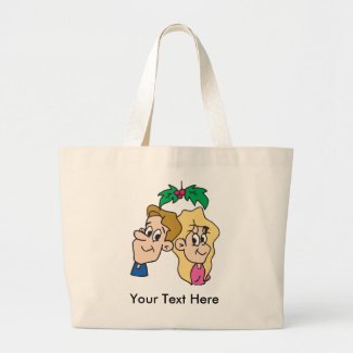 Customizable Under the Mistletoe tote bag