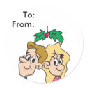 Customizable Under the Mistletoe Stickers