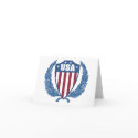 Customizable USA Emblem Blank Greeting Cards by redwhiteandblue Customizable USA Emblem Blank Greeting Cards