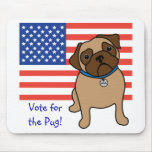 Customizable USA Flag Pug Mousepads