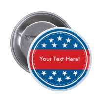 Customizable USA Flag Seal - Blue buttons