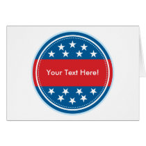 Customizable USA Flag Seal - Blue cards