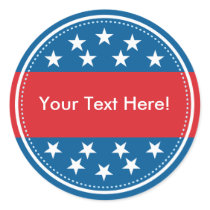 Customizable USA Flag Seal - Blue stickers
