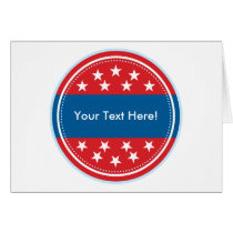 Customizable USA Flag Seal - Red cards