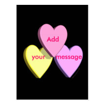 Customizable Valentine Candy Hearts Look Custom Postcard