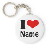 Customizable Valentines Day I love Heart Custom Keychain