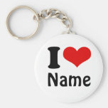 Customizable Valentines Day I love Heart Custom Keychain
