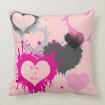 Customizable Valentine's Day Toss Pillow - Hearts pillows