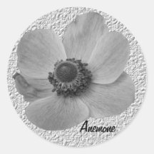 Customizable Vintage Anemone Sticker