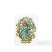 Customizable Vintage Angel and Cross Cards by vintagegiftmall Customizable Vintage Angel and Cross Cards