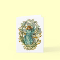 Customizable Vintage Angel and Cross Cards by vintagegiftmall Customizable Vintage Angel and Cross Cards