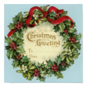 Customizable Vintage Christmas Greeting posters by vintagegiftmall Customizable Vintage Christmas Greeting posters