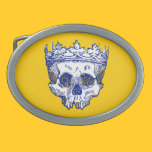 Customizable Vintage Crowned Skull belt buckles