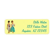 Customizable Vintage Fashion Custom Return Address Label