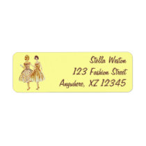 Customizable Vintage Fashion Return Address Labels