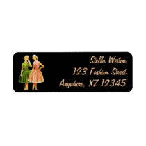 Customizable Vintage Fashion Return Address Label