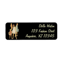 Customizable Vintage Fashion Return Address Label
