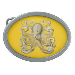 Customizable Vintage Haeckel Octopus Belt Buckles
