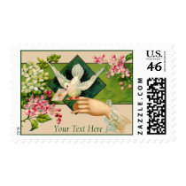 Customizable Vintage Lovebird Postcard Stamps by vintagegiftmall Customizable Vintage Lovebird Postcard Stamps