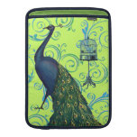 Customizable Vintage Peacock Swirl MacBook Air Sleeves
