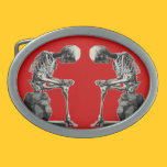 Customizable Vintage Skeleton "Thinker" belt buckles