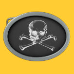 Customizable Vintage Skull & Crossbones belt buckles