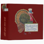 Customizable Vintage Thanksgiving Turkey Binder