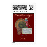 Customizable Vintage Thanksgiving Turkey Stamps