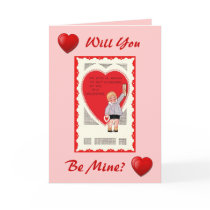 Customizable Vintage Valentines Greeting Card