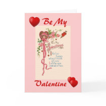 Customizable Vintage Valentines Poem Greeting Card