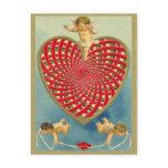 vintage, valentine, cherub, flowers, love,