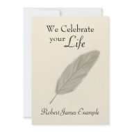 Customizable Wake / Memorial / Funeral (Sepia) invitation