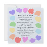 Customizable Wake / Memorial -- Rainbow Poem Personalized Invite
