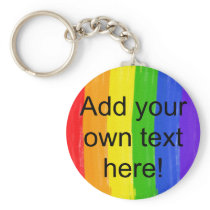 Customizable Watercolor Rainbow Key Chains