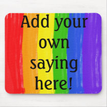 Customizable Watercolor Rainbow Mouse Pads