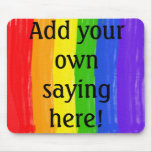 Customizable Watercolor Rainbow Mouse Pads