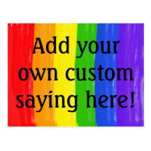 Customizable Watercolor Rainbow Post Card