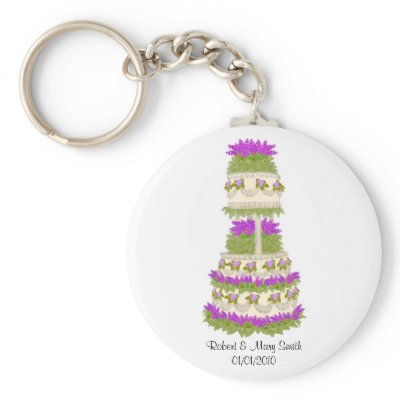 Customizable Wedding Cake Keychain