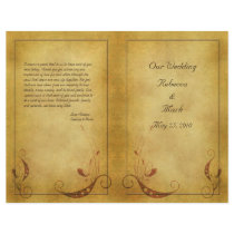 Customizable Wedding Program flyers
