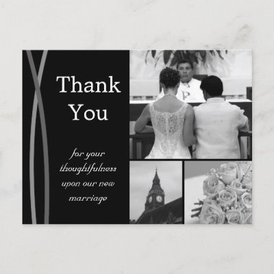 Wedding   Card Ideas on Customizable Wedding Thank You Card Photo Pictures Post Card