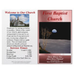 Customizable Weekly Church Bulletin (Inside Blank) Letterhead Design