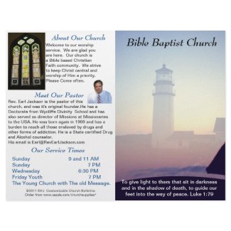 Customizable Weekly Church Bulletin (Outside Only) letterhead