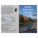 Customizable Weekly Church Bulletin (Outside Only) Personalized Letterhead
