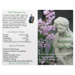 Customizable Weekly Church Bulletin (Outside Only) Letterhead Design