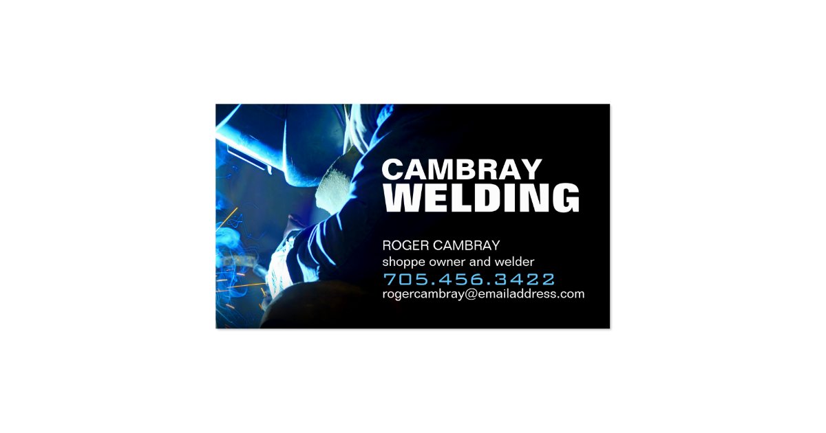 customizable welding business cards zazzle bussiness card