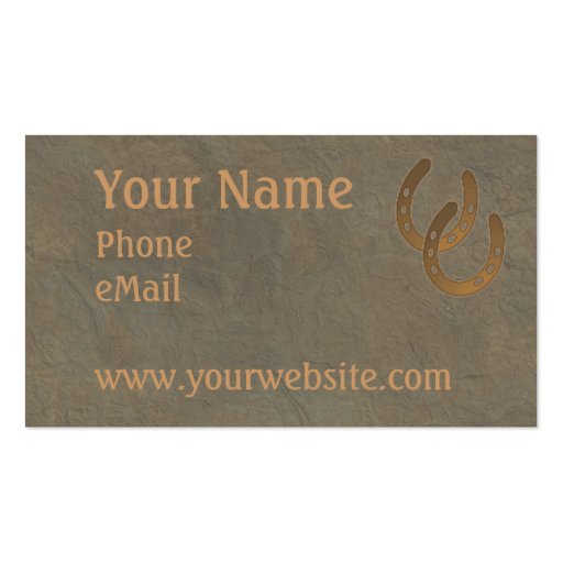 CUSTOMIZABLE Western Business CARDS (front side)