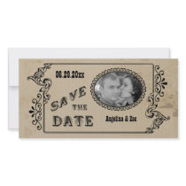 Customizable Western Style Save The Date Photo Car Photo Card