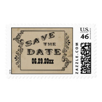 Customizable Western Style Save The Date Postage